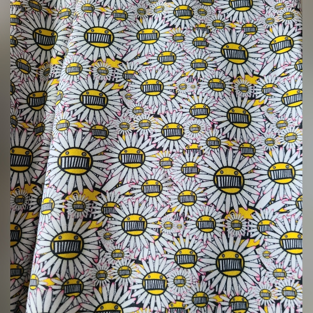 Ween Boognish Daisy Flower Leggings Yellow Size Small Music Festival Fashion